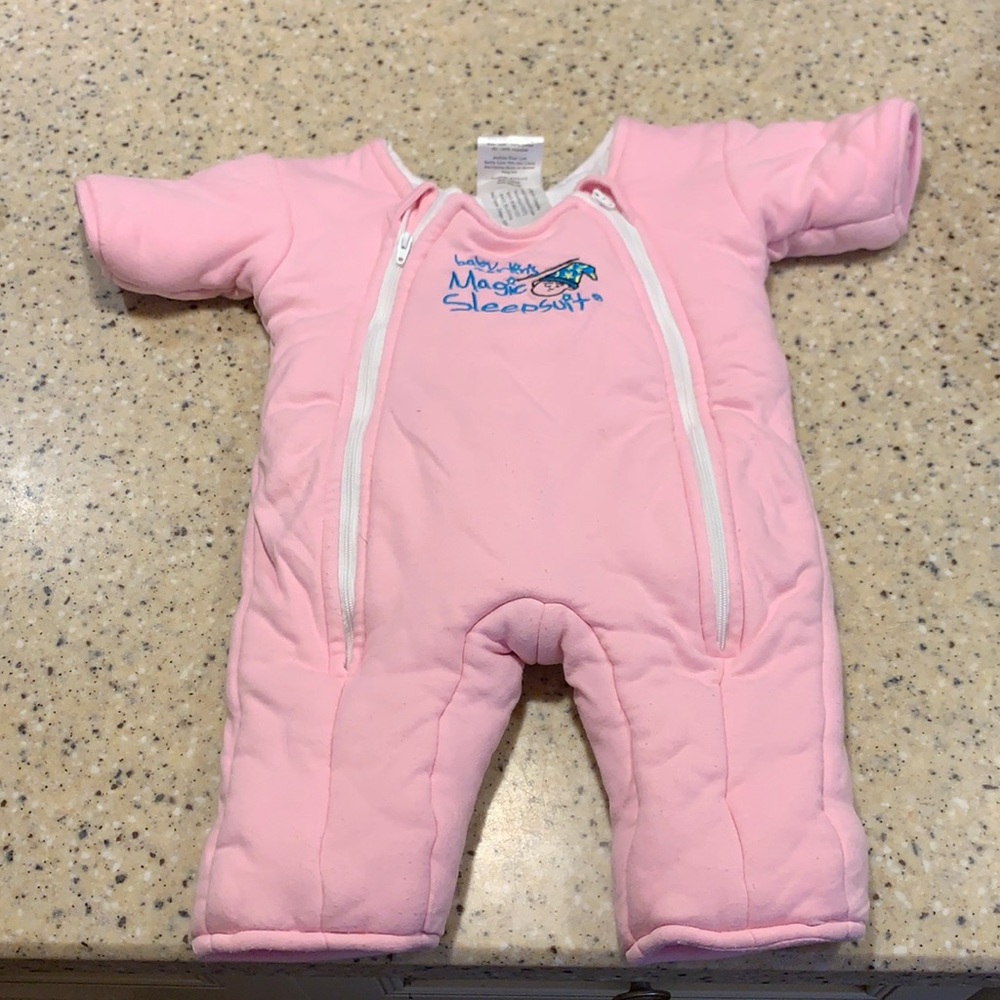 Merlin magic sleep suit, 3-6 months (small), pink